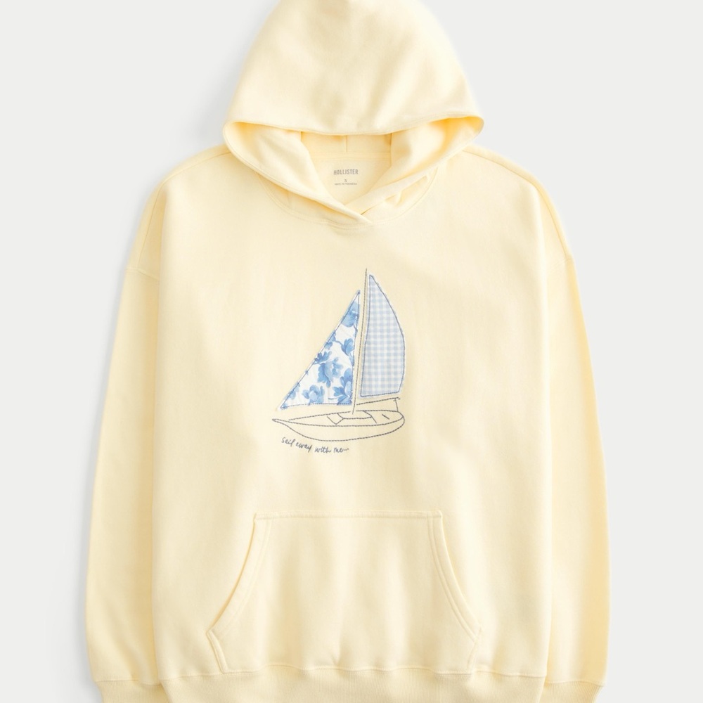 Hollister Yellow Sailboat Hoodie